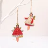 Christmas Tree Ornaments Hanging Metal Dancing Angels Wedding Holiday Home Decoration Kids Birthday Gift XBJK2111