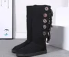 Classic Fashion Cardi Boots Women's Snow Boots U5819 Stickad ull Garn Hög Låg Inomhus Utomhus Cashmere Varma Stövlar