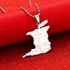 Trinidad And Tobago Map City Name Pendant Necklaces Women Men Stainless Steel Ethnic Jewelry Gift