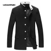 Mannen Zwart Slanke Tunic Jacket Single Breasted Blazer Japanse School Uniform Gakuran College Coat 047-4842 Herenpakken Blazers