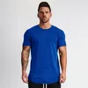 Muscleguys New Plain Clothing Fitness Camiseta Homens O-pescoço T-shirt Algodão Bodybuilding T-shirt Slim Fit Tops Gyms Tshirt Homme 210409