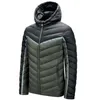 Człowiek Casual Łączenie Down Jacket Fashion Trend Pary Zipper Plus Size Płaszcze z kapturem Puffer Designer Winter Luxury Chleb Ciepłe kurtki Puff