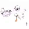 NXY Cockrings Stainless Steel Male Chastity Cage Small Metal Cockring Curved Testicle Restraints Gear Devices with Urethral Tube Plug 0214