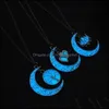 Pendant Necklaces & Pendants Jewelry Fashion Glowing In The Dark Moon For Women Hollow Tree Of Life Heart Mom Letter Luminous Chains Designe