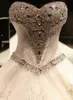 2021 Abiti da sposa con perline di cristallo a cuore di lusso Abiti da sposa con fiocco grande sul retro Abiti da sposa robe de mariage Custom Made