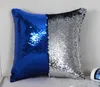 Syrenka Cekiny Poduszki Case Pokrywa Poszewka Bling Magic Reversible Bretter Car Sofa Sofa Pokrywa Xmas Christmas Gifts