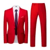 Skräddare Made Män Suit Slim Fit Groom Prom Dress Blazer 2 Piece Tuxedo Casual Beach Sommarstil Man Coat Jacket + Pant, Mäns kostymer X0909