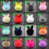 Faux lapin fourrure pompon porte-clés femmes filles mignon moelleux en peluche porte-clés mode bouffée boule porte-clés femme bijoux fête cadeaux