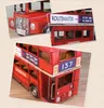Objets décoratifs Figurines Fer Londres Double Couche Bus Miniature Modèle Voiture En Métal Pour La Décoration De La Maison Enfants Jouets Artisanat Bureau Orna