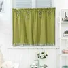 Bay Window Curtains Grid Short Curtain for Kitchen Cabinet Door Separate Panel Bowknot Decor Drapes Cozy Cafe Bar HalfCurtain 216295220