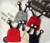 Çocuklar için 10 adet Kış Şapka Seyahat Erkek Moda Kasketleri Skullies Caps Pamuk Kayak Kız Pembe Şapka Yetişkin Kadın Adam Böcek Yün Kap Anten Karikatür Ebeveyn-Çocuk Kap