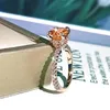 Choucong Luxury Jewerly Wedding Ring 925 Sterling Silver&Rose Gold Fill Round Cut Champagne CZ Dioamond Women Eternity Engagement Band Rings For Lover Gift