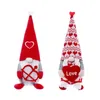 2022 Party Favor Poupée sans visage Saint Valentin Décorations Amant Ornement Nain Arc Flèche Cupidon Rudolph Fenêtre Accessoires RRD12715