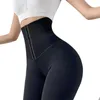 Solid Hoge Taille Leggings Vrouwen Breasted Sport Gym Meisje Warme Leggins Mujer Jogging Training Casual Push Up Legging Fitness 210928