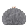 Wedding Clutch Purse Shell Shape Pearl Evening Bag för Kvinnor Axelväska Luxury Small Party Handväska