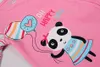 Panda bebê menina pijama macacão pé capa recém-nascido macacão rosa meninas vestido de uma peça roupas infantil macacão pequenos mavens 210413