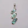 Ciondolo con strass Abalone Natural Sea Paua Shell Jewelry 5 pezzi