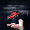 JMU Mini LED Light Toys RC Helicopter Aircraft Suspension Induction for Children Gift 220309