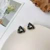 925 silver needle haze Blue New Fashion net red personalized simple Earrings for women5177526