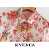 Mujeres sexy moda transparente estampado floral blusas solapa cuello manga larga camisas femeninas blusa chic tops 210420