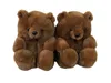 18 stilar Plysch Teddy Bear Party Favor House tofflor Bruna kvinnor Hem Inomhus Mjuk Anti-Slip Faux Fur Cute Fluffy Pink 1308 T2