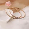 Hoop Huggie Lateefah ed Big Earrings Gold Round Ear Rings For Women Girl Geometric Statement Circle Earring Fashion Jewelry3766608