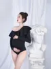 Сексуальные черные родильные розыгрыши для беременности Фотографии реквизит беременных женщин фото съемки платье одежда Q0713