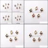 Metals Loose Beads Jewelry Zircon Pearl Pendant Double Hole Connector Pendants For Making Diy Necklaces Earrings Bracelets Aessories Wish Gi