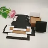 10 sztuk Czarny / Biały / Pudełko Papier Kraft Do Opakowania Kolczyk Box Box Gift Cardboard Box DIY Biżuteria Wyświetlacz