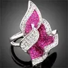L'Amourma 2021 Luksusowy Moda Wykwintna Designer 3-Kolory Cyrkonia Metalowe Kryształowe Pierścienie Dla Kobiet Żona Party Biżuteria Prezenty
