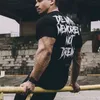 YEMEKE New Men Short Sleeve Cotton t-shirt Summer Casual Fashion Gyms Fitness Bodybuilding T shirt Male Slim Tees Tops Clothing G1222