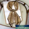 Designer Small Silk Square Scarf Women Narrow Long Leopard Striped Print Handkerchief Lady Head Hair Band Scarfs Kerchief Female Factory price expert design