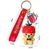 Fruit Bear Keyring Holder Cartoon Animal Car Key Chain Ring Women Mens Jewelry Charms Fashion Trend Bag Pendant Couple Keychains Accessories