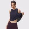 Kobiety Joga Topy Bez rękawów Zbiorniki Mesh Kamizelka Plisowana pomarszczona Bluzka Sportowa Fitness Yoga Szybki Suchy Solid Color Fashion Outdoor Yoga T-shirt L-021