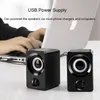 AUX Mini Computer USB Powered 1.3m Wired 1 Pair Bass Stereo Speakers Laptop Desktop Phone 3W*2 Powerful Loudspeaker