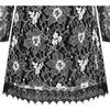 Yitonglian mujeres Vintage Crochet cuello pico clásico plata tendencia Floral encaje blusa 2021 de talla grande túnica Tops camisa de gran tamaño H429 H1230