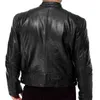 Outono masculino jaqueta de couro preto marrom homens carrinho casaco casacos motocicleta 211199