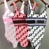 Full Classic Letter Swearwear Novelty Bikini Bikini Beach Sexy Bathing Fime Femme Triangle One-Piece Party Swimming Swimmings2041471