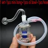 Heady Small Hookahs Mini Water Pipes Unique Glass Water Oil Rigs Bongs With 10mm glass oil rig Bowl and silicone hose