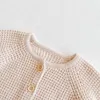 Spring Baby Girls Boys Sweater Fashion Stickad Cardigan Jacket Coat Höst s 211204