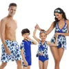 Mère fille papa fils famille correspondant maillot de bain imprimé maman et moi vêtements hommes garçon maillot de bain fille maillot de bain bikini 210521