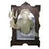 Party Decoration Halloween Ghost In The Mirror Resin Luminous Frame Ornaments Woman Coming Out Of Wall