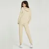 Wixra Women Sweater Suits and Set Casual Hooded Topps Stick Long Pants 2st Clothing Track Trousersjumpers 210331