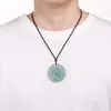 Natural Emerald Zodiac Ketting Hanger Ice Jade Stone Pendant Heren en Dames Four-Party Jade