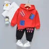 Wiosna Jesień Dzieci Moda Ubrania Baby Boys Girls Bluzy Spodnie 2 sztuk / Zestawy Dzieci Kostium Dla Dzieci Toddler Casual Sportswear 210914