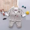 Lente en herfst 3 stuk set babyjongen formele sets voor peuter 210528