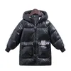 2021 nieuwe winter glanzende kinderen donsjack mode baby meisje snowsuit kleding hooded dikker jongens jas warme kinderen kleding 2-6 jaar H0917