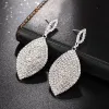 Boucles d'oreilles pendantes classiques en forme de larme pour mariée, bijoux de mariage en strass pour femmes