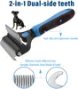 Neat Dog Cat Brush 2 lati Pet Grooming Tool per Deshedding Mats Grovigli Rimozione di niente più peli sgradevoli e volanti