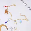 Lien, chaîne personnalité de la mode européenne et américaine bijoux de jardin de Monet série fleur pendentif émail bracelet décoration